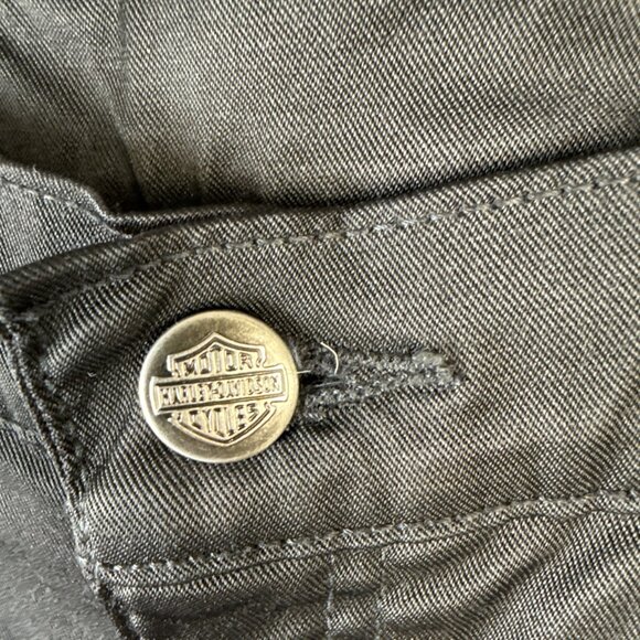 Harley Davidson Pants Womens Size 4 (28x30) Bootcut Biker Western Nylon Cotton - Picture 2 of 13